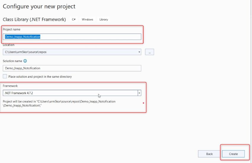 configure your new project